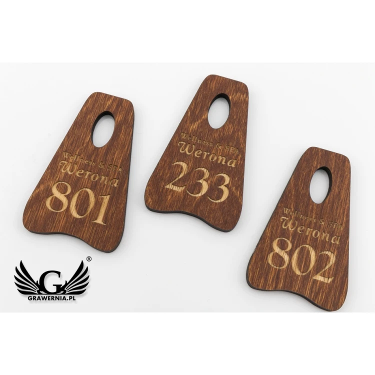 Holz Schlüsselanhänger Pionier 4 - Farbe Helle Walnuss - BD073