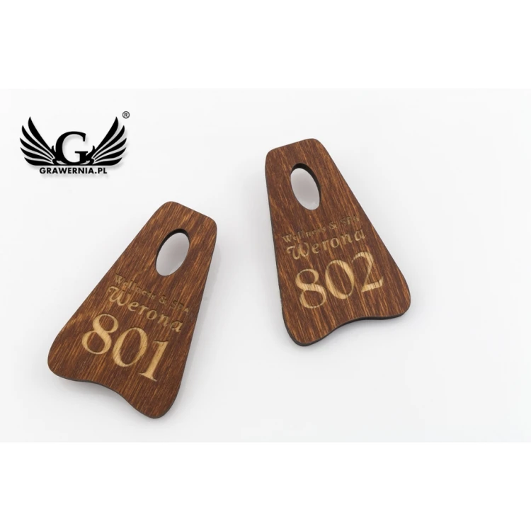 Holz Schlüsselanhänger Pionier 4 - Farbe Helle Walnuss - BD073