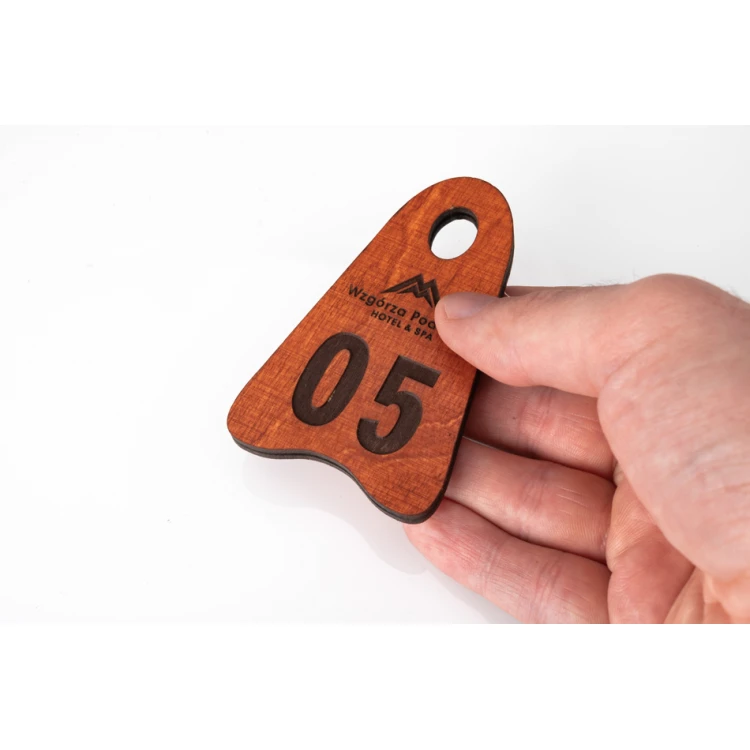 Holz Schlüsselanhänger Ikarus 1 Farbe Orange Abm. 80x50mm - BD037