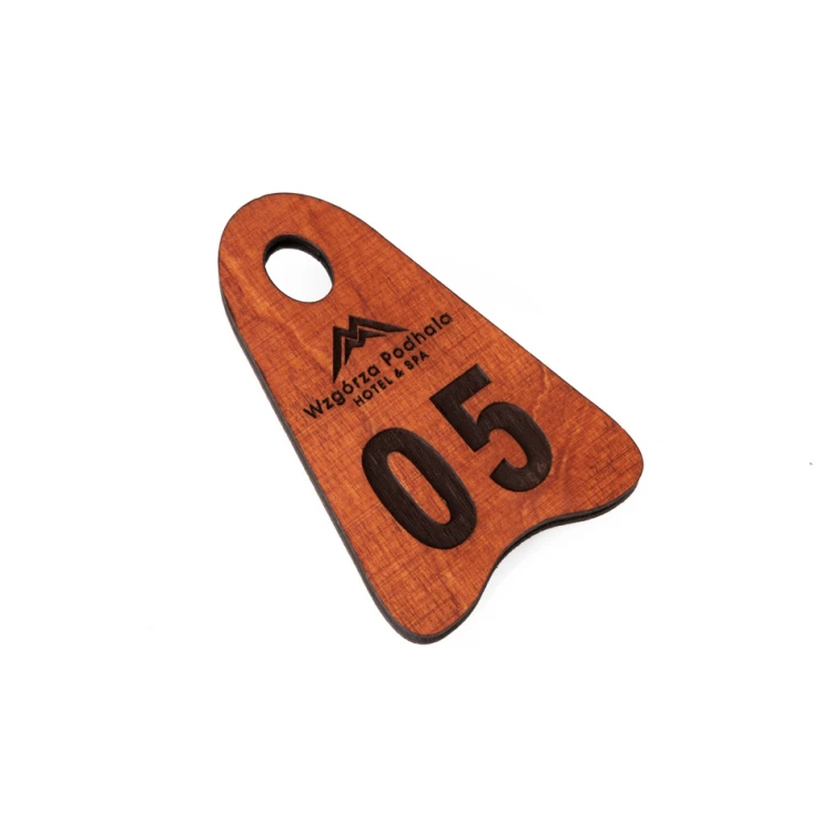 Holz Schlüsselanhänger Ikarus 1 Farbe Orange Abm. 80x50mm - BD037