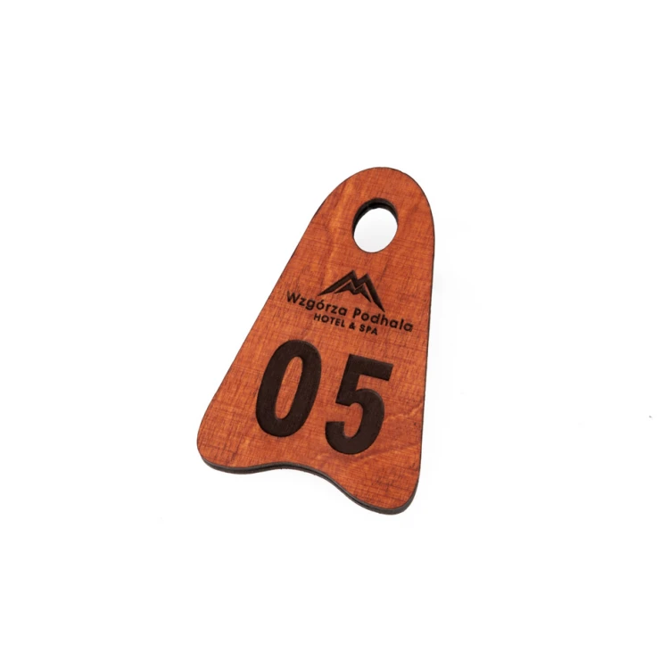 Holz Schlüsselanhänger Ikarus 1 Farbe Orange Abm. 80x50mm - BD037