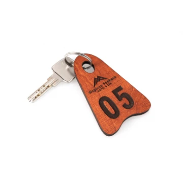 Holz Schlüsselanhänger Ikarus 1 Farbe Orange Abm. 80x50mm - BD037