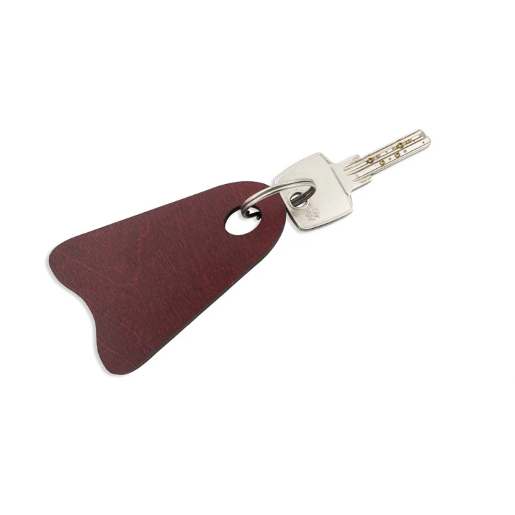 Holz Schlüsselanhänger Ikar 3 Farbe Dunkle Kirsche Größe 80x50mm
