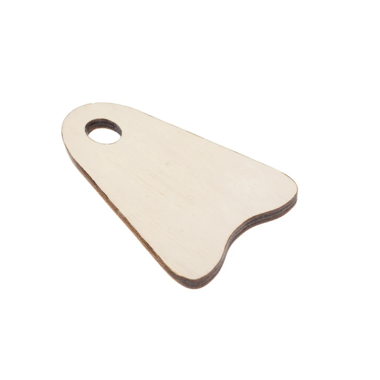 Holz Schlüsselanhänger Ikarus 6 Farbe Weiß - Abm. 80x50mm - BD060