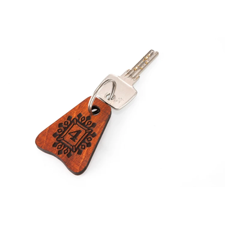 Holz Schlüsselanhänger - Jaś 1 Farbe Orange Größe 50x38mm - BD042