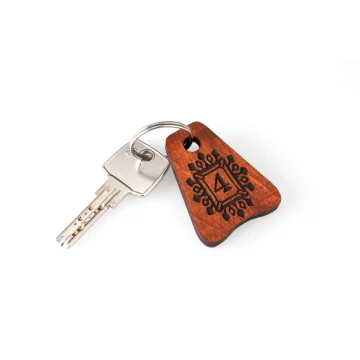 Holz Schlüsselanhänger - Jaś 1 Farbe Orange Größe 50x38mm - BD042