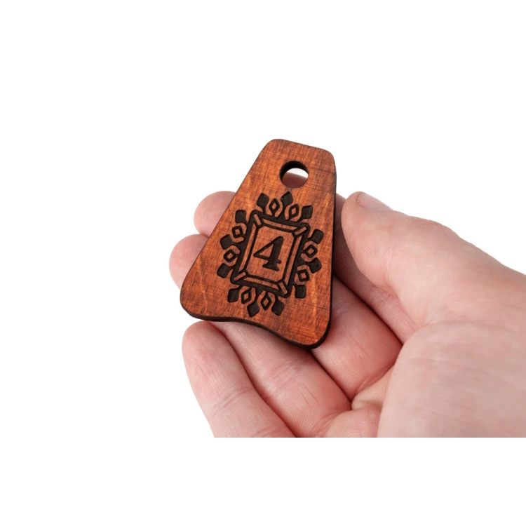 Holz Schlüsselanhänger - Jaś 1 Farbe Orange Größe 50x38mm - BD042