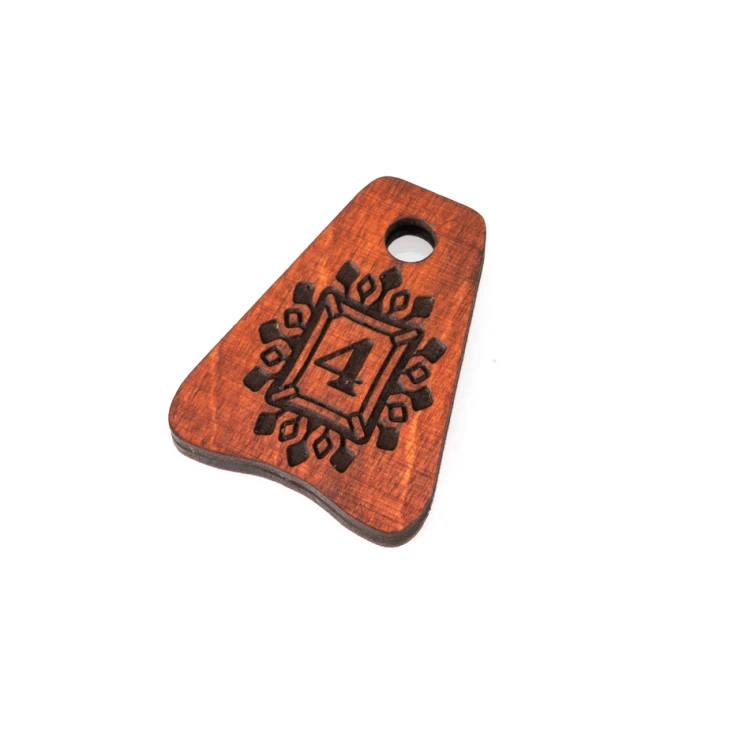 Holz Schlüsselanhänger - Jaś 1 Farbe Orange Größe 50x38mm - BD042
