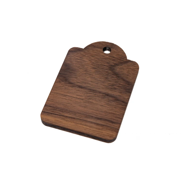 Holz Schlüsselanhänger Mini Retro 8 - Nussbaumholz - Maße 65x45mm - BD091