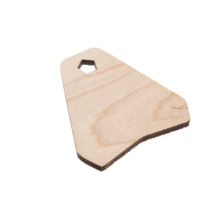 Holz Schlüsselanhänger Ollobrel 10 - Ahornholz - Abmessungen 69x65mm - BD093
