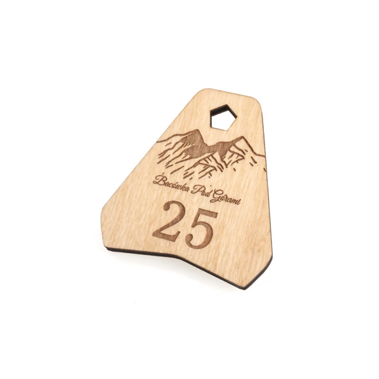 Holz Schlüsselanhänger Ollobrel 2 - Naturfarbe - Abm. 69x65mm - BD083