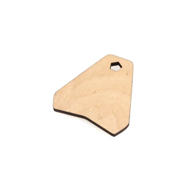 Holz Schlüsselanhänger Ollobrel 2 - Naturfarbe - Abm. 69x65mm - BD083
