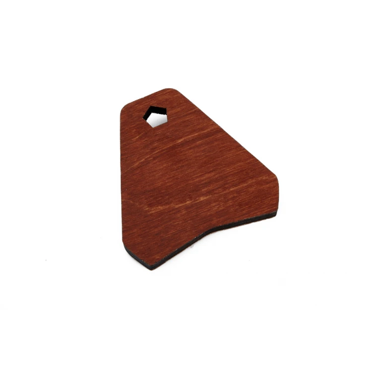 Holz Schlüsselanhänger Ollobrel 4 - Farbe heller Nussbaum - Größe 69x65mm - BD072