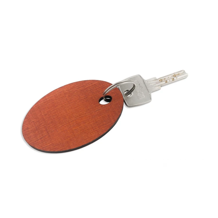 Holzanhänger Oval 1 - Farbe Orange Größe 80x50mm - BD038