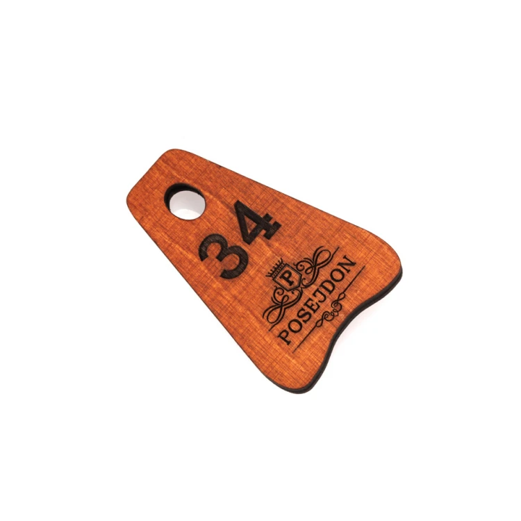 Holz Schlüsselanhänger - Pionier 1 - Farbe Orange Größe 80x60mm - BD046