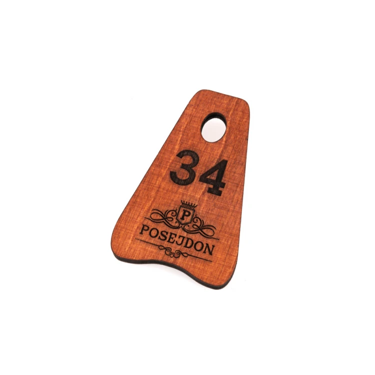 Holz Schlüsselanhänger - Pionier 1 - Farbe Orange Größe 80x60mm - BD046