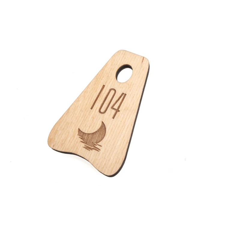 Holz Schlüsselanhänger - Pionier 2 natürliche Farbe - Abm. 80x60mm - BD086