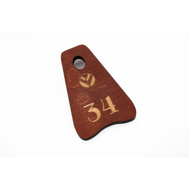 Holz Schlüsselanhänger Pionier 4 - Farbe Helle Walnuss - BD073