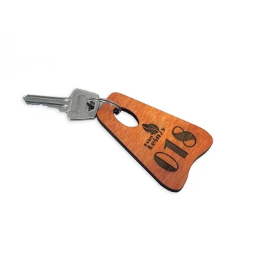 Holz Schlüsselanhänger PIONIER ORANGE