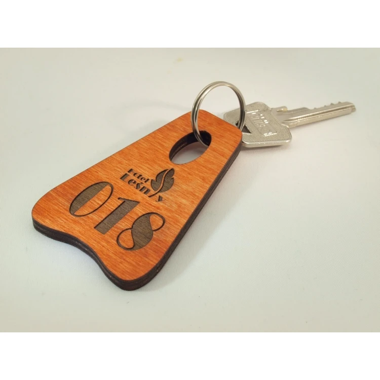 Holz Schlüsselanhänger PIONIER ORANGE