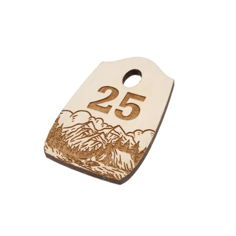 Holz Schlüsselanhänger Pirat 6 - Farbe weiß - Größe 80x55mm - BD061