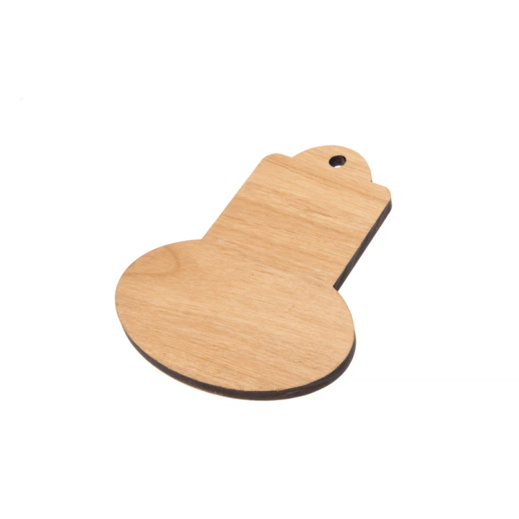 Holz Schlüsselanhänger Retro 7 - leichtes Erlenholz - Abm. 95x75mm - BD090