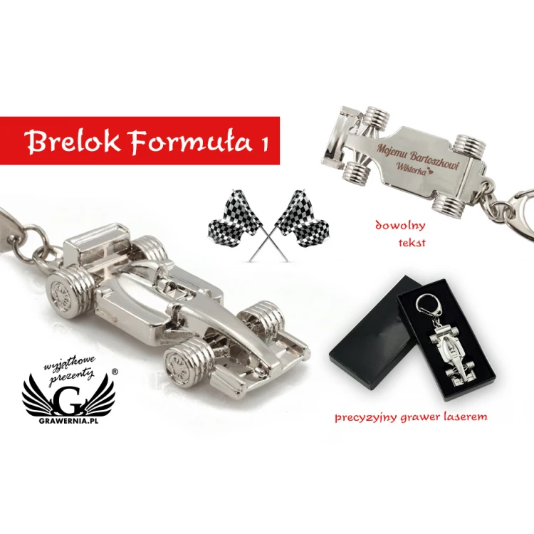 SCHLÜSSELANHÄNGER Formel 1 - mit Ihrer Gravur - BP46