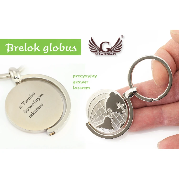 SCHLÜSSELANHÄNGER GLOBUS - mit Ihrer Gravur - BP8