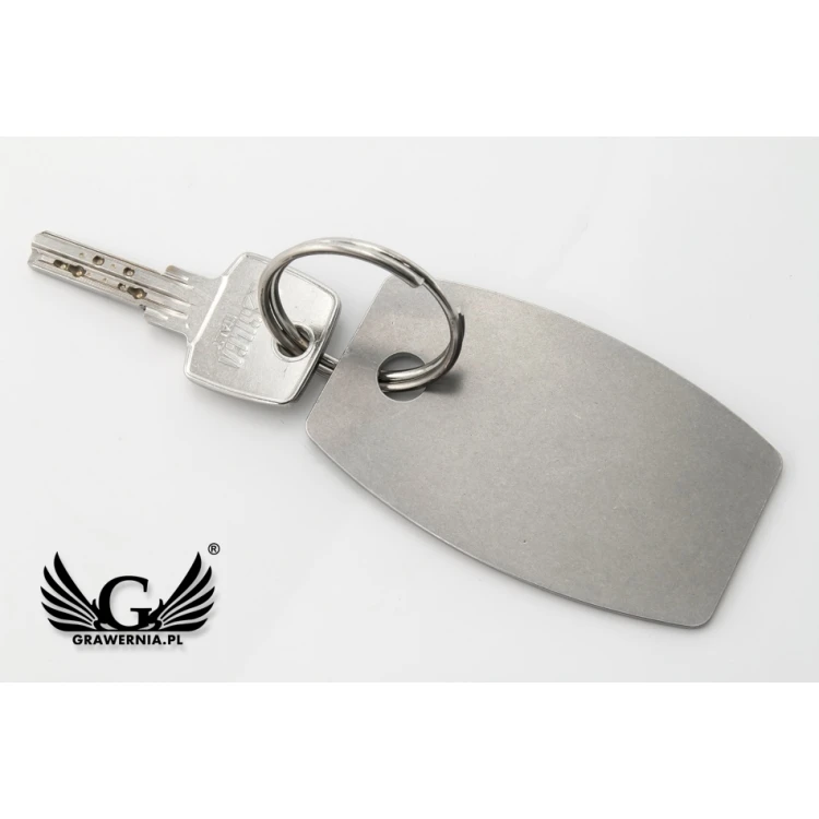 Hotel Schlüsselanhänger - ALFIE Stahl XL 2mm dick - Maße: 75x45mm - BM030