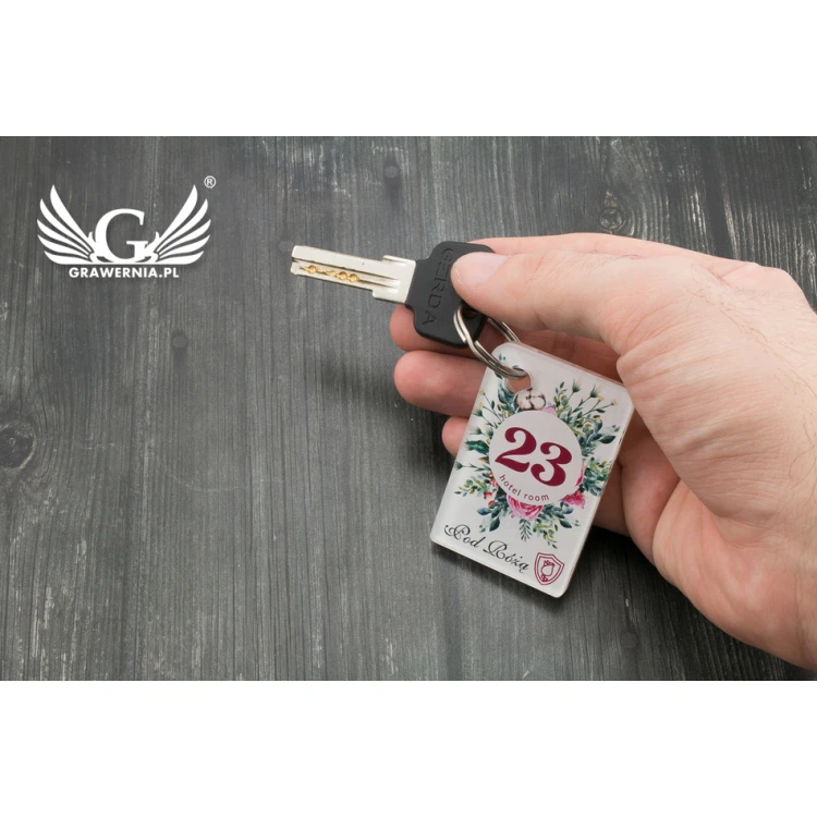 Hotel Schlüsselanhänger Cameo - farbiger UV-Druck - BP59
