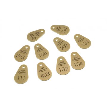 Hotel Schlüsselanhänger - KROPMET Gold 3mm - BMZ003