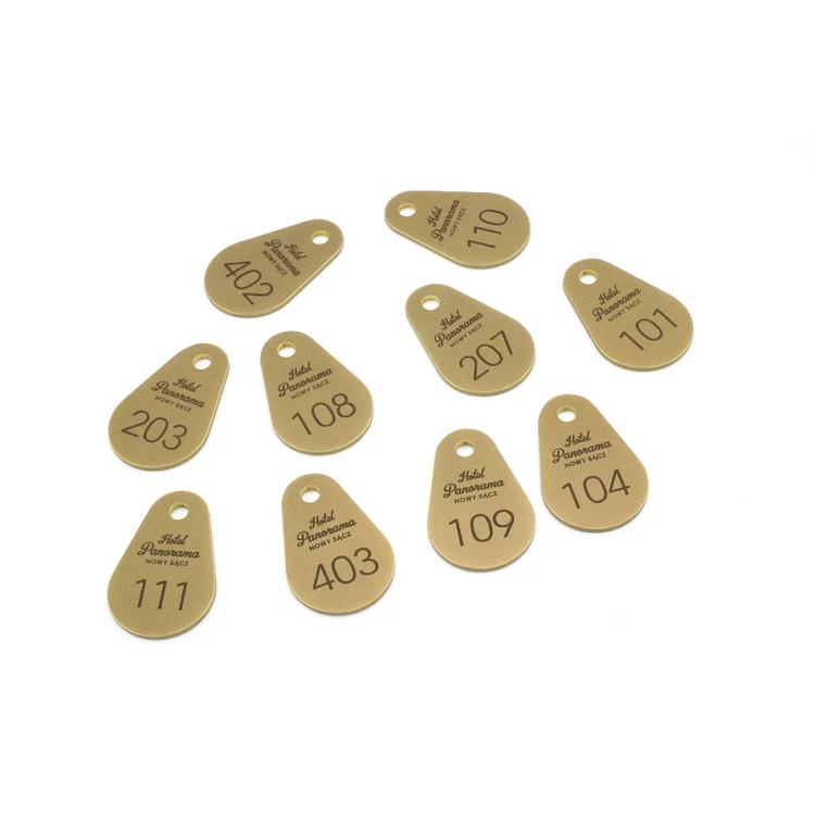 Hotel Schlüsselanhänger - KROPMET Gold 3mm - BMZ003
