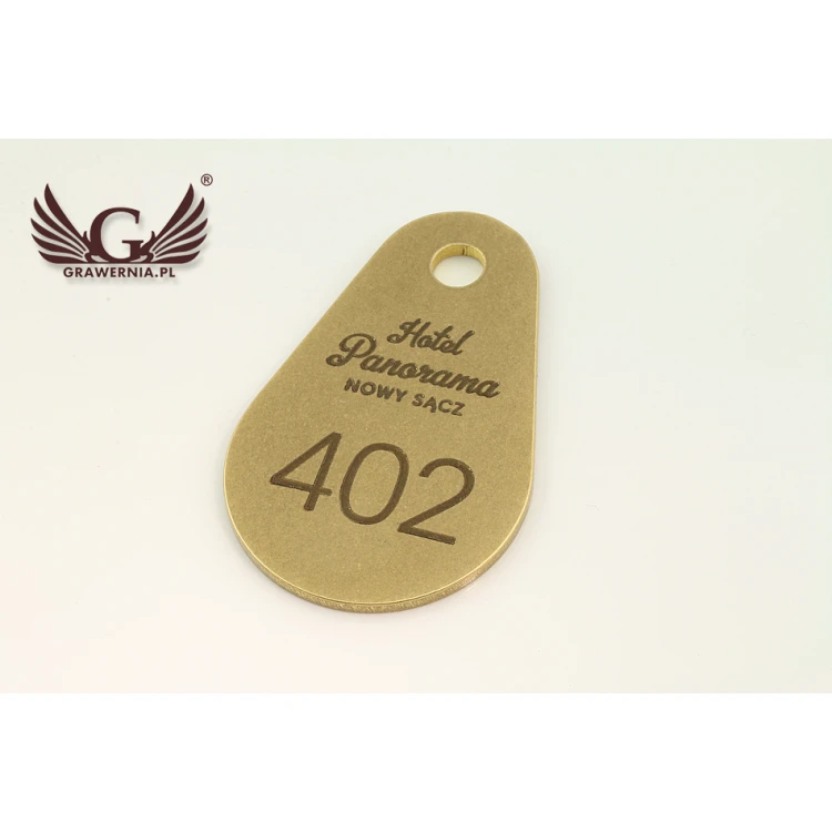 Hotel Schlüsselanhänger - KROPMET Gold 3mm - BMZ003