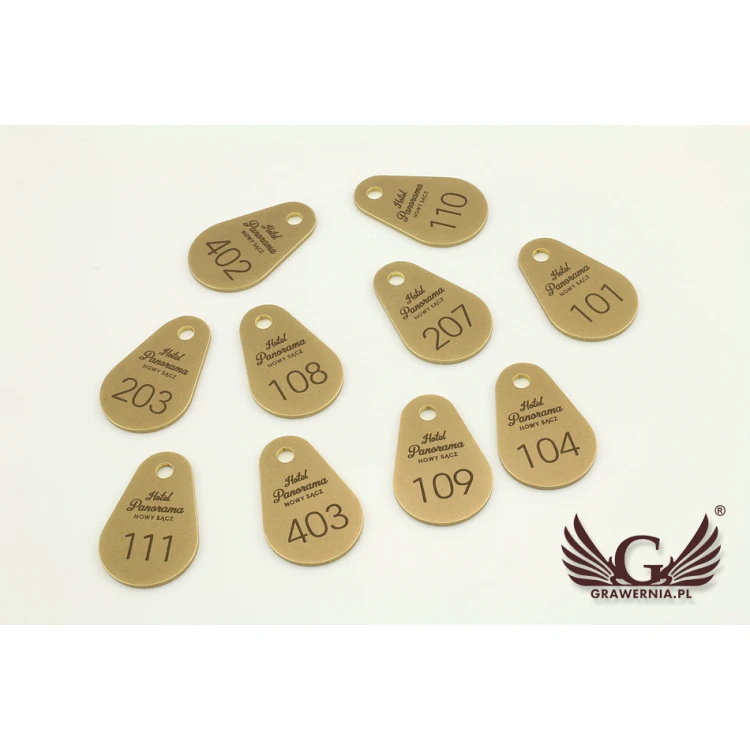 Hotel Schlüsselanhänger - KROPMET Gold 3mm - BMZ003