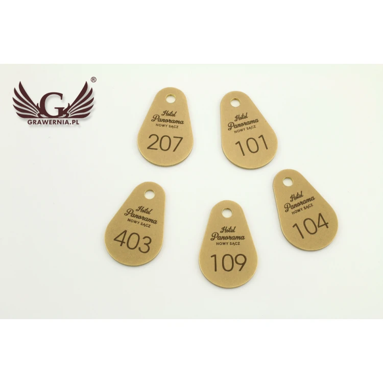 Hotel Schlüsselanhänger - KROPMET Gold 3mm - BMZ003