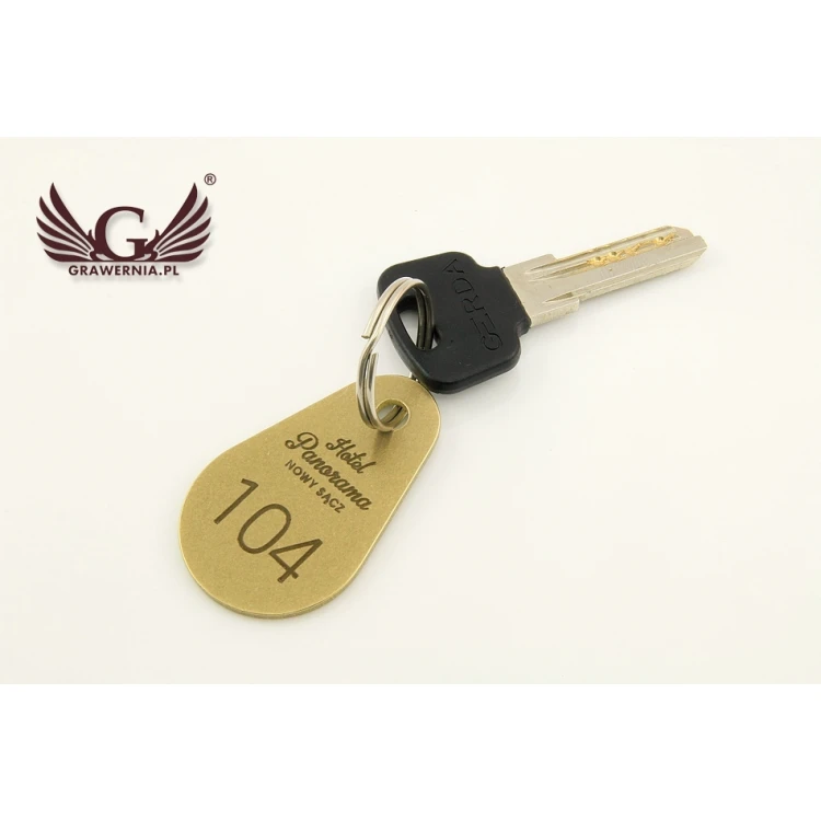 Hotel Schlüsselanhänger - KROPMET Gold 3mm - BMZ003