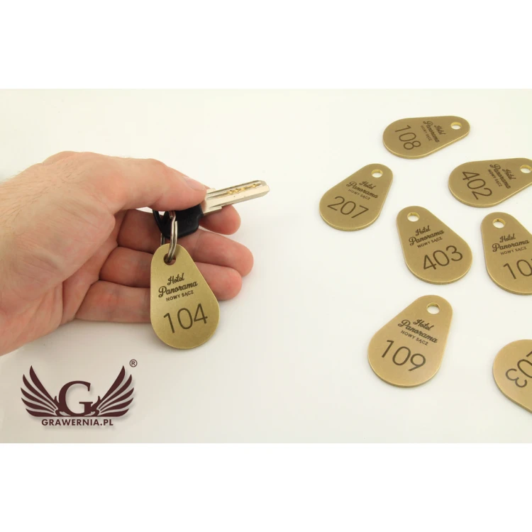 Hotel Schlüsselanhänger - KROPMET Gold 3mm - BMZ003