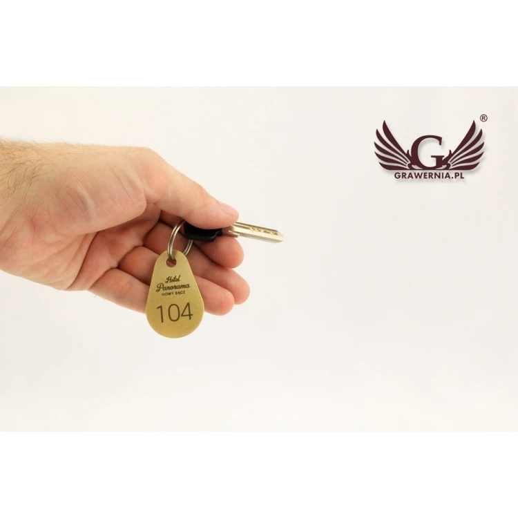 Hotel Schlüsselanhänger - KROPMET Gold 3mm - BMZ003