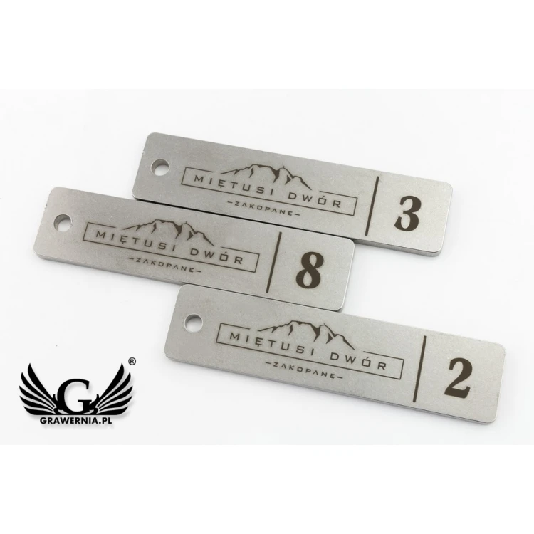 Hotel Schlüsselanhänger - LONGMET Stahl 3mm dick - BM020