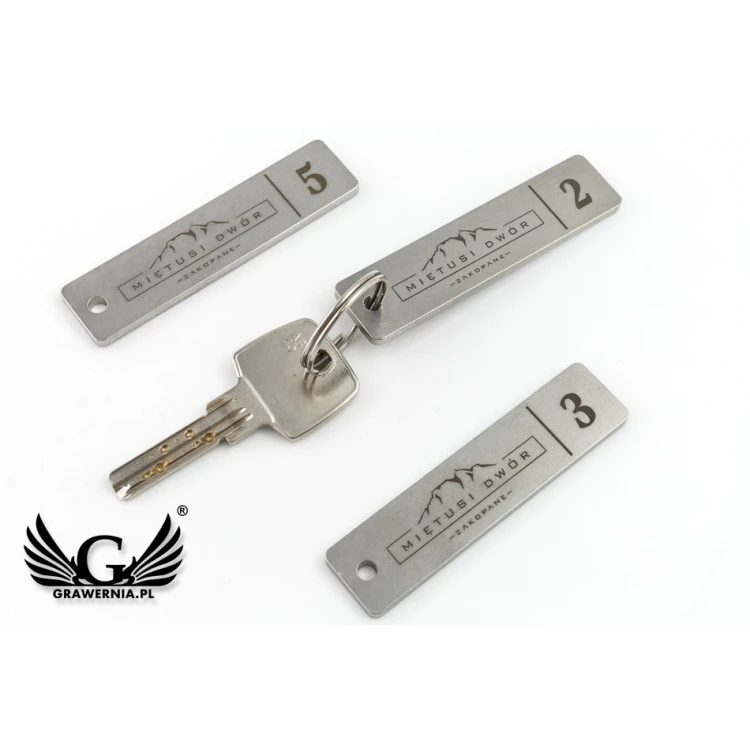 Hotel Schlüsselanhänger - LONGMET Stahl 3mm dick - BM020