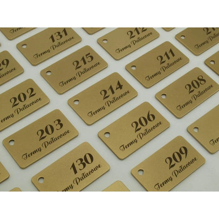 Hotel Schlüsselanhänger - Gold Sunshine 70x40mm - BMZ006