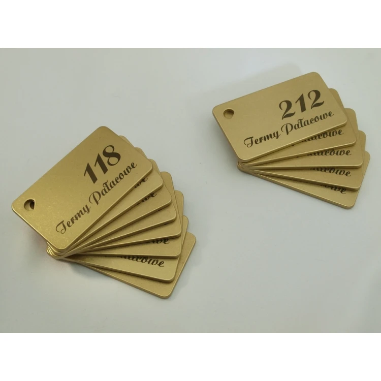 Hotel Schlüsselanhänger - Gold Sunshine 70x40mm - BMZ006