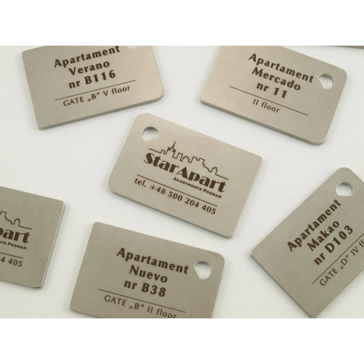 Hotel Schlüsselanhänger - MATRIXMET 3 REGULAR FAT 60x40mm Stärke. 3mm - BM015