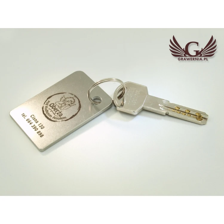 Hotel Schlüsselanhänger - MATRIXMET 3 REGULAR FAT 60x40mm Stärke. 3mm - BM015