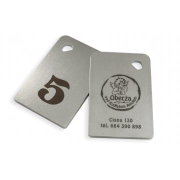 Hotel Schlüsselanhänger - MATRIXMET 3 REGULAR FAT 60x40mm Stärke. 3mm - BM015
