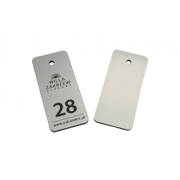 Hotelschlüsselanhänger - METALLIC SILVER