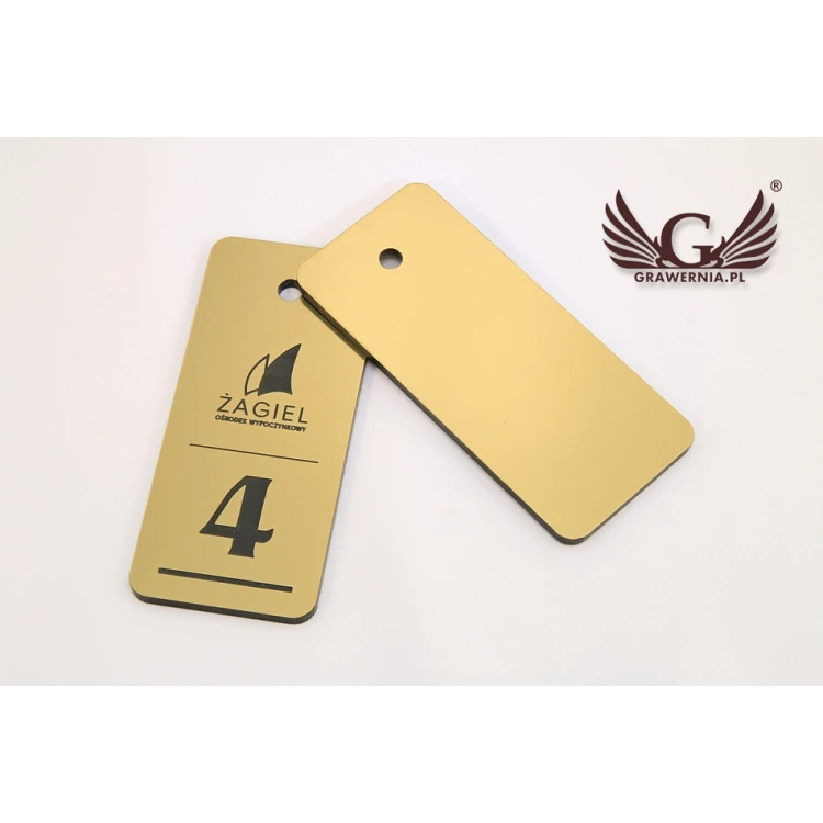 Hotelschlüsselanhänger - METALLIC GOLD