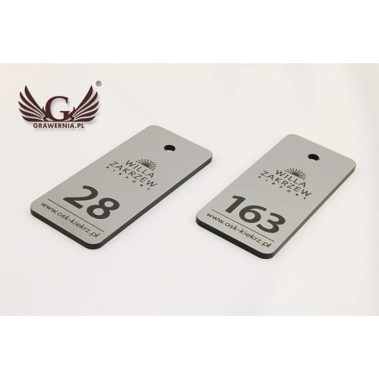 Hotelschlüsselanhänger - METALLIC SILVER