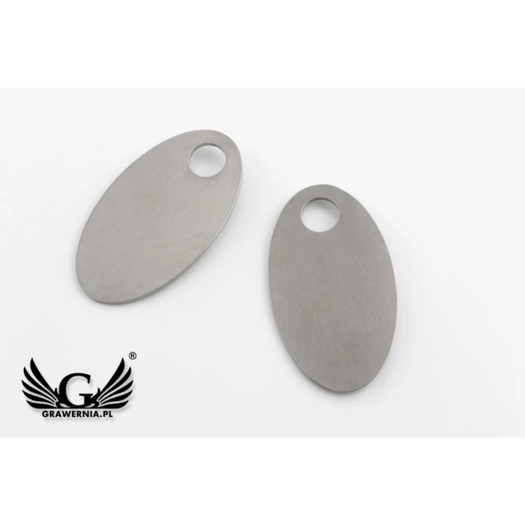 Hotel Schlüsselanhänger - OWALMET BIG Stahl 70x40 mm stärke. 2mm - BM037