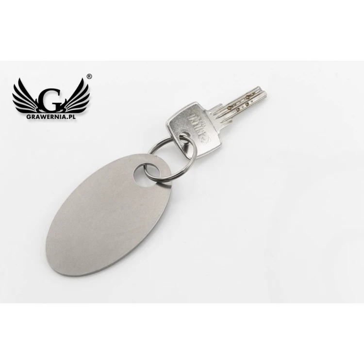 Hotel Schlüsselanhänger - OWALMET BIG Stahl 70x40 mm stärke. 2mm - BM037